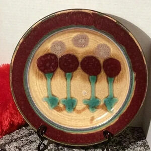 Dan Lasser  MCM red tulip  plate signed